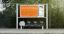 outdoor bus stop advertisement promoting Etsy, featuring an orange billboard